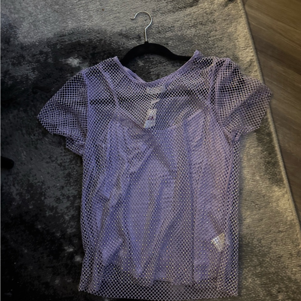 Lavender Mesh Top